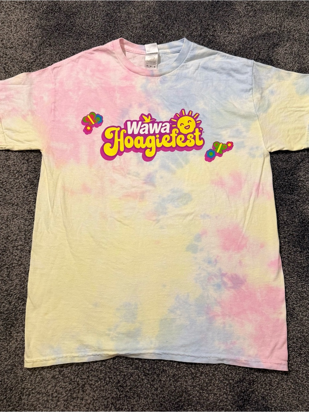 Wawa Hoagiefest Tie-Dye Tee - Pink/Blue/Yellow A-62